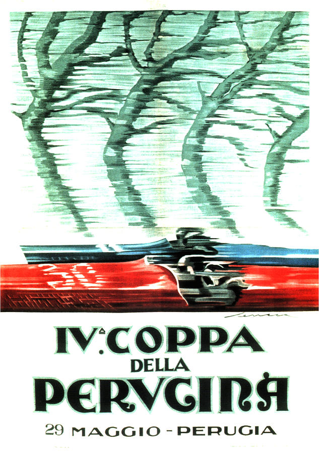 Iv Coppa Della Perugina - Vintage Italian Car Advertisment Poster Mixed Media