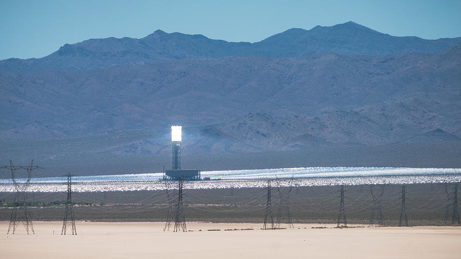 Ivanpah Solar Electric Generating Plant State Line California 2 Photograph by Lawrence S Richardson Jr