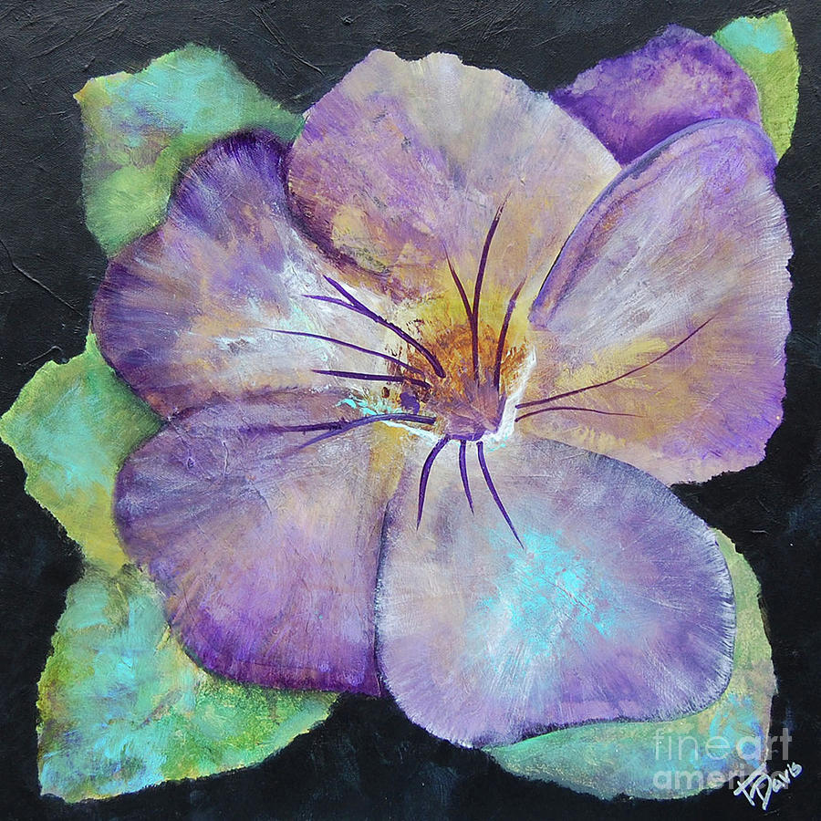 Ivan's Garden 2- Purple Pansy Painting by Terri Davis - Fine Art America