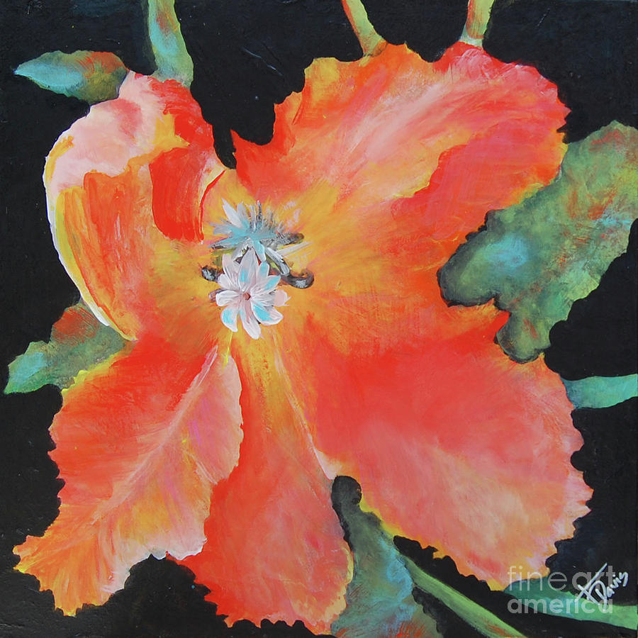 Parrot Tulip Painting - Ivans Garden 7- Parrot Tulip by Terri Davis Parrot Tulip Painting - Ivans Garden 7- Parrot Tulip by Terri Davis