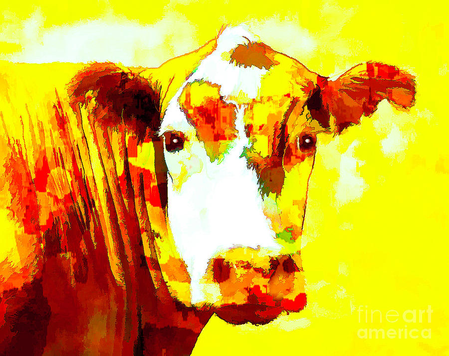 Yellow Cow Photograph by Joyce Creswell