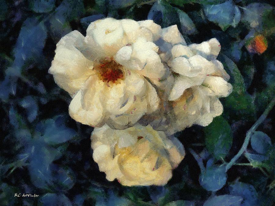 Ivory and Gold Painting by RC DeWinter