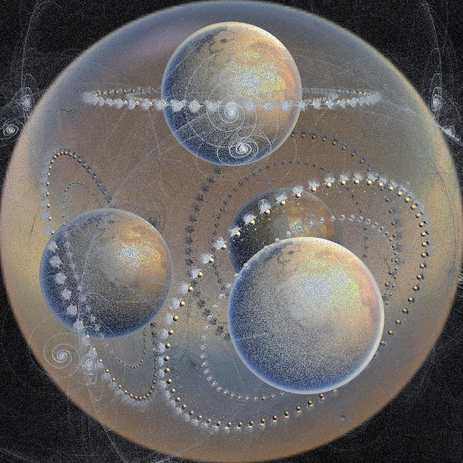 Ivory Planets Digital Art by Yolanda Caporn