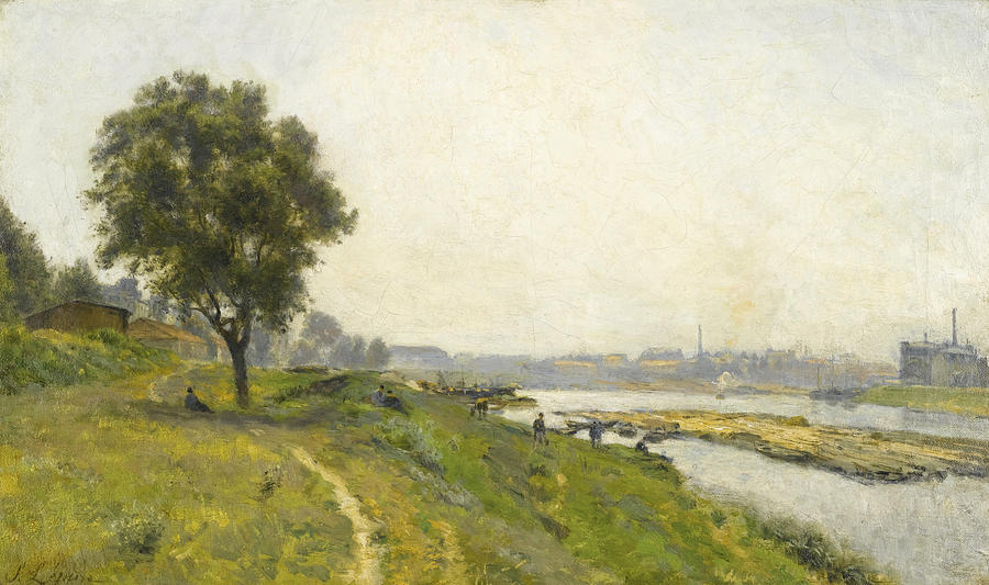 Ivry-sur-Seine. The Confluence with the Marne Painting by Stanislas Lepine
