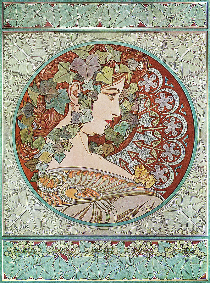 Ivy, 1901 Painting by Alphonse Mucha | Fine Art America