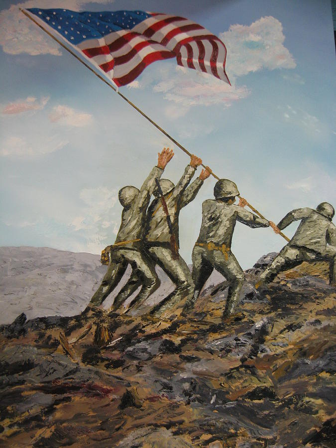 Iwo Jima Painting by Brian Hustead
