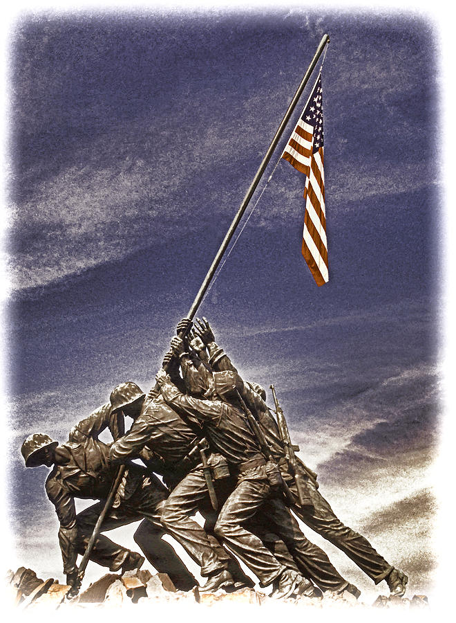 Iwo Jima Flag Raising Photograph by Dennis Cox