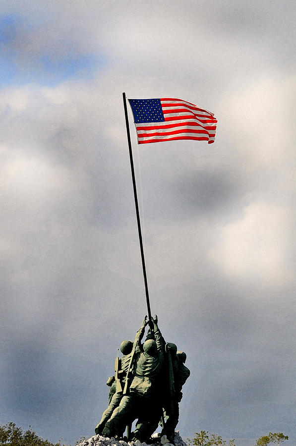 Flag Photograph - Iwo Jima by Lyle  Huisken