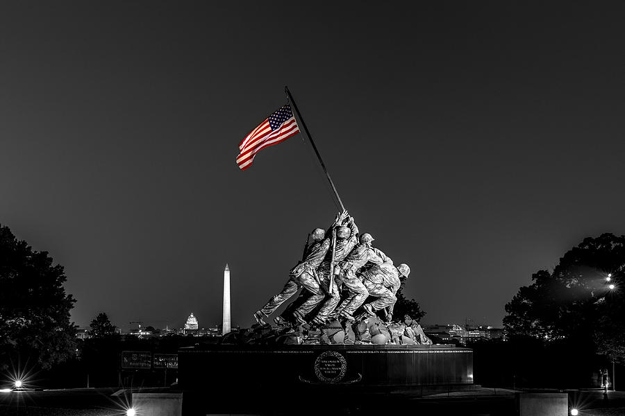 Iwo Jima Memorial Photograph by Mike Centioli