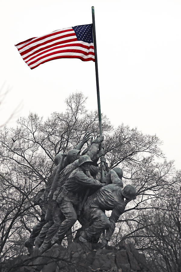 Iwo Jima Memorial Photograph by Mitch Cat