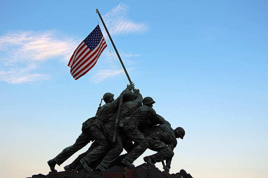 A Silhouette Of The Iwo Jima Monument -- West Side Photograph by Cora Wandel