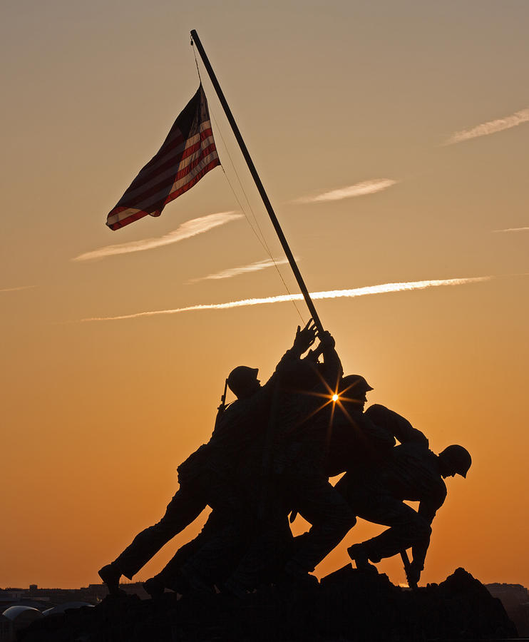 Iwo Jima Silhouette Photograph by Jack Nevitt