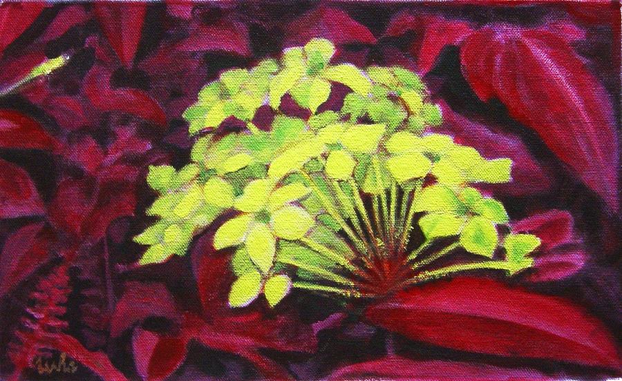 Flower Painting - Ixora - Jungle Flame by Usha Shantharam