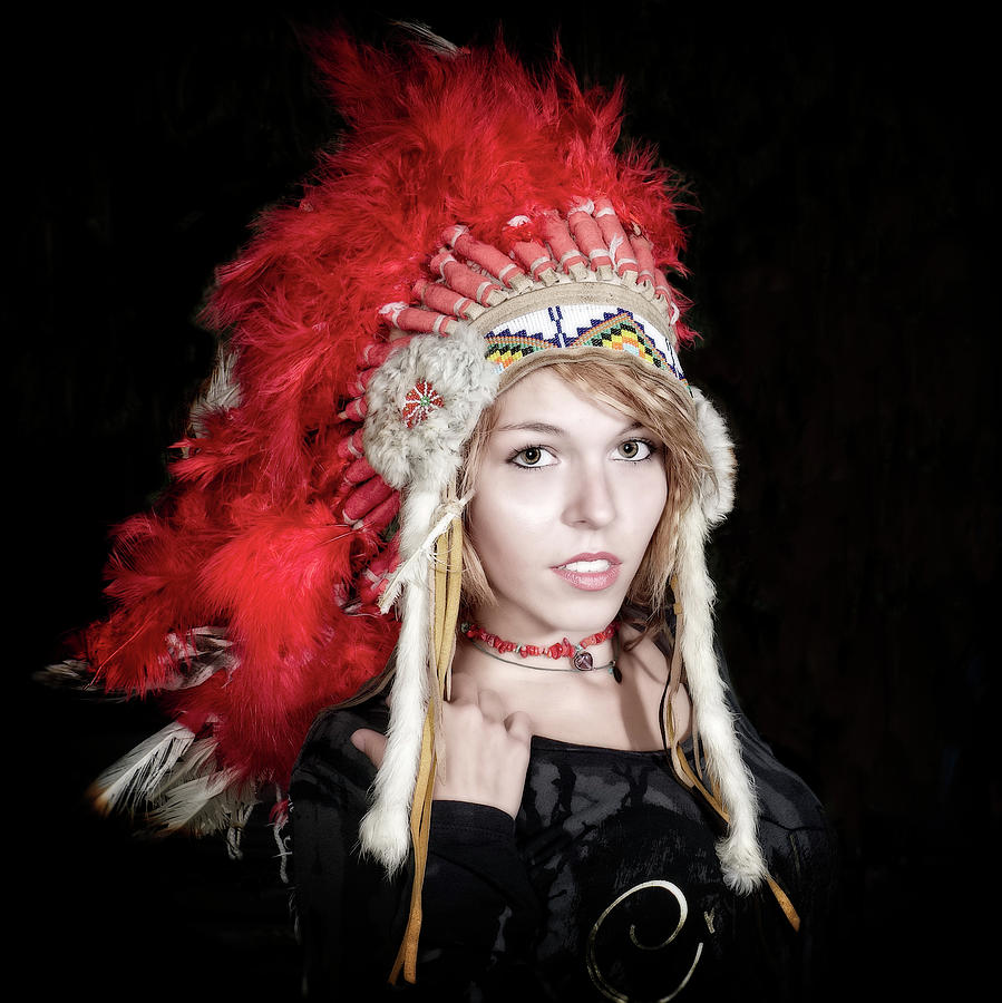 IZZY with HEAD DRESS Photograph by Jerry Golab