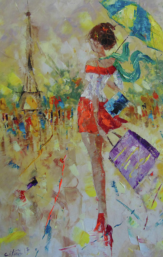 J adore Paris Painting by Frederic Payet