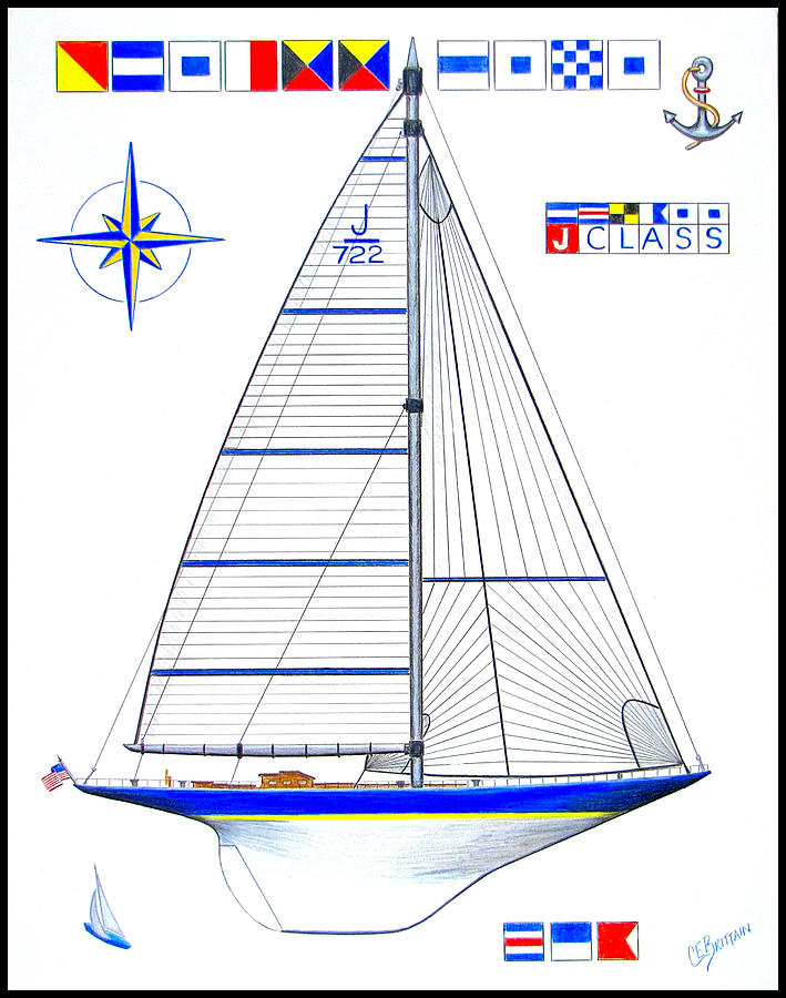 j class yacht drawings