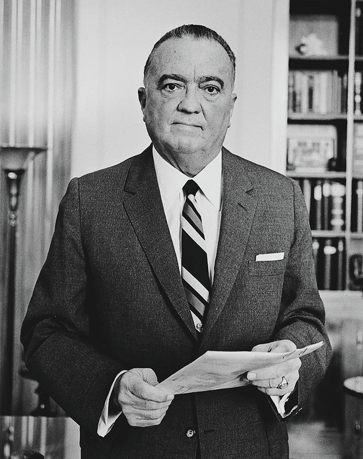 Black And White Photograph - J. Edgar Hoover 1961 by Mountain Dreams