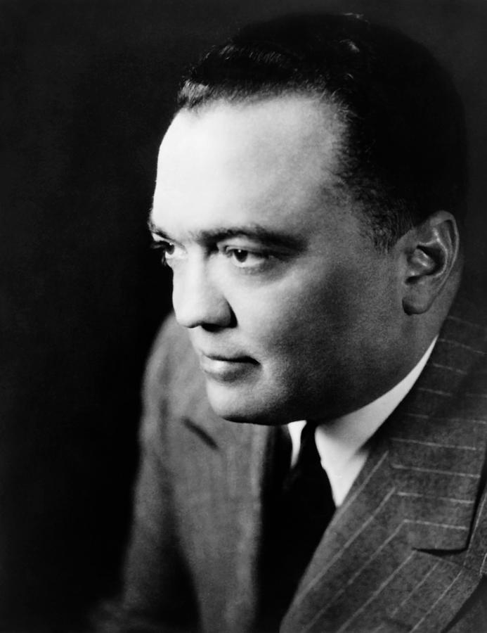 J Edgar Hoover Portrait - 1948 Photograph by War Is Hell Store