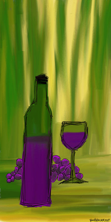 Wine Digital Art - J. Juice by DeVaughn Woods