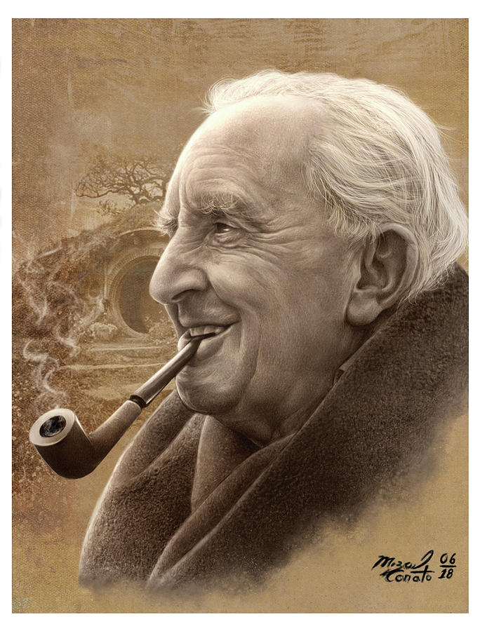 J. R. R. Tolkien Drawing by Mizael Canato Pixels