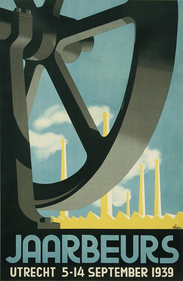 Jaarbeurs Utrecht 1939 - Yearly Festival In Utrecht, The Netherlands - Vintage Exposition Poster Painting
