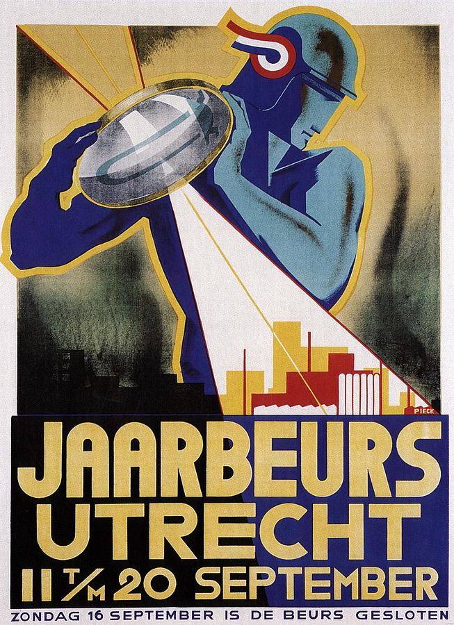 Jaarbeurs Utrecht - Yearly Festival In Utrecht, The Netherlands - Vintage Exposition Poster Painting