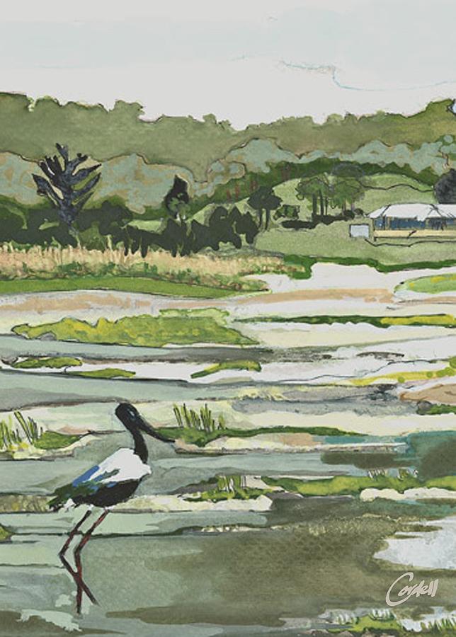 Jabiru - Noosa Hinterland Painting by Joan Cordell