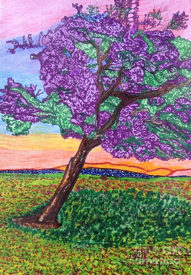 Jacaranda Bloom Drawing by Ishy Christine MudiArt Gallery