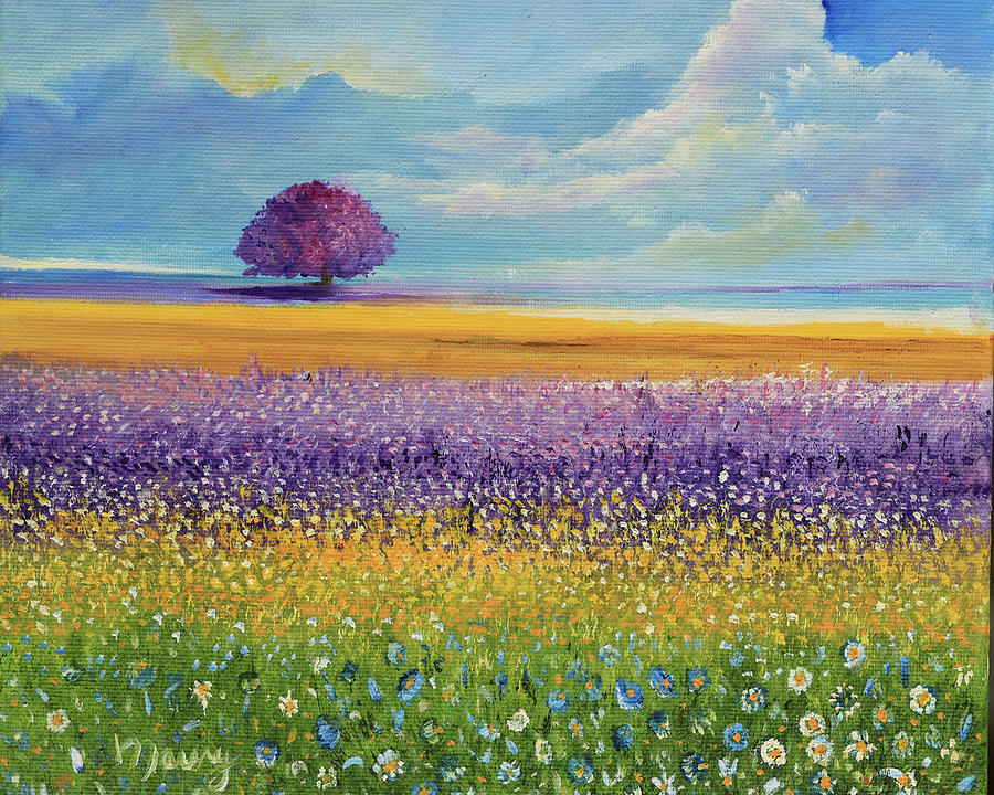 Jacaranda In The Valley Painting by Alicia Maury
