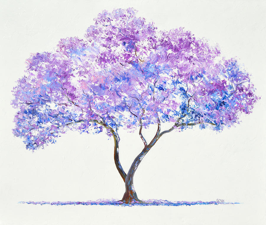 Jacaranda Tree painting Painting by Jan Matson
