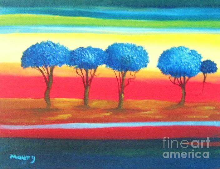 Jacarandas Tree Painting by Alicia Maury