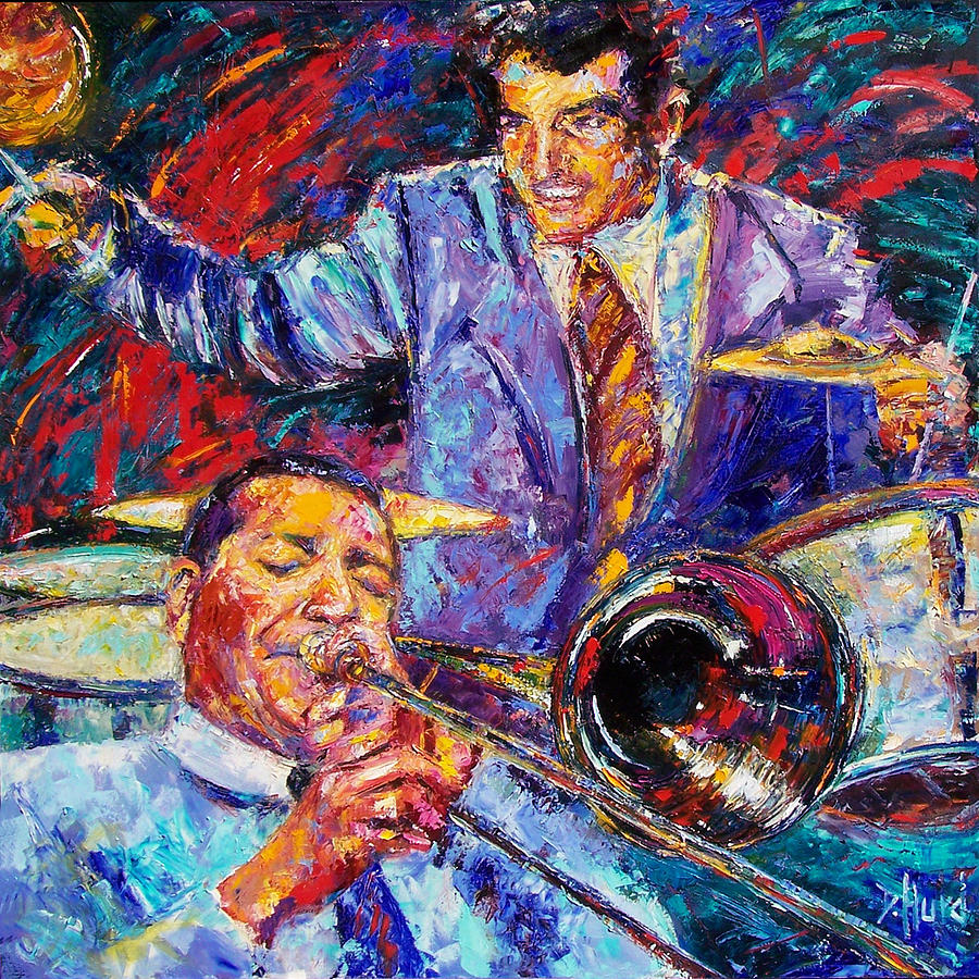 Gene Krupa Painting - Jack And Gene by Debra Hurd Gene Krupa Painting - Jack And Gene by Debra Hurd
