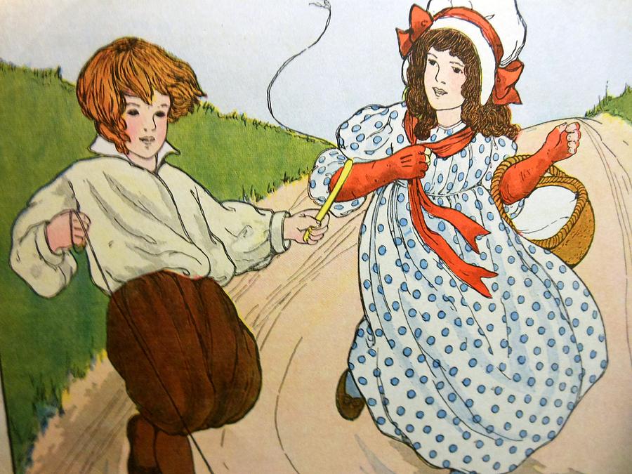 Milk Maid Drawing - Tom Little And Margaret by Lord Frederick Lyle Morris - Disabled Veteran Milk Maid Drawing - Tom Little And Margaret by Lord Frederick Lyle Morris - Disabled Veteran