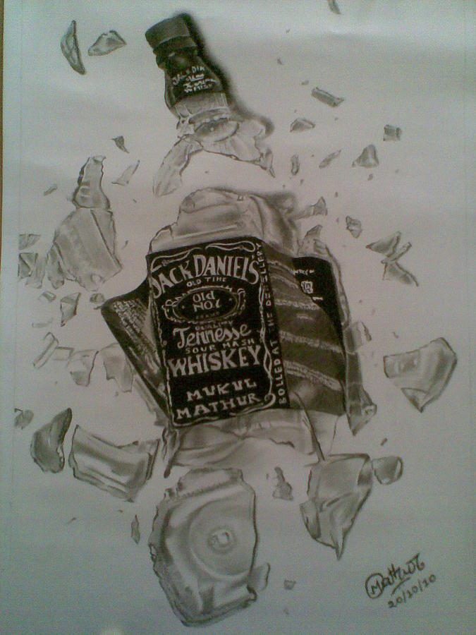 Jack Daniels Bottle Drawing Wallpaper Jack Daniels  फट शयर