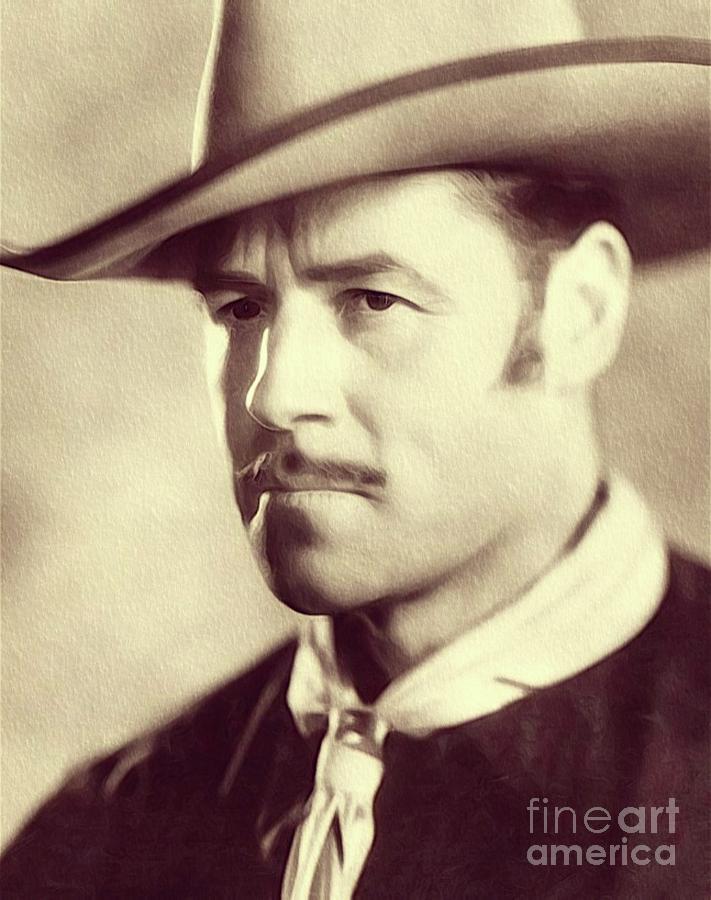 Jack Holt, Western Actor Painting