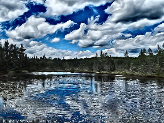 Jack Lake Painting  Photograph by Kimberly Woyak