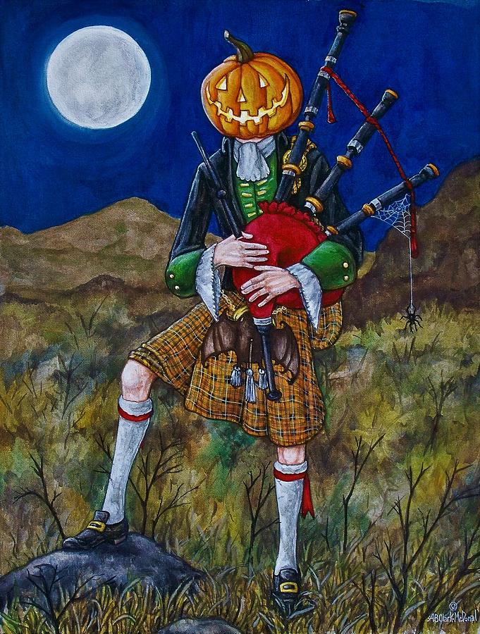 Halloween Painting - Jack O Piper by Beth Clark-McDonal