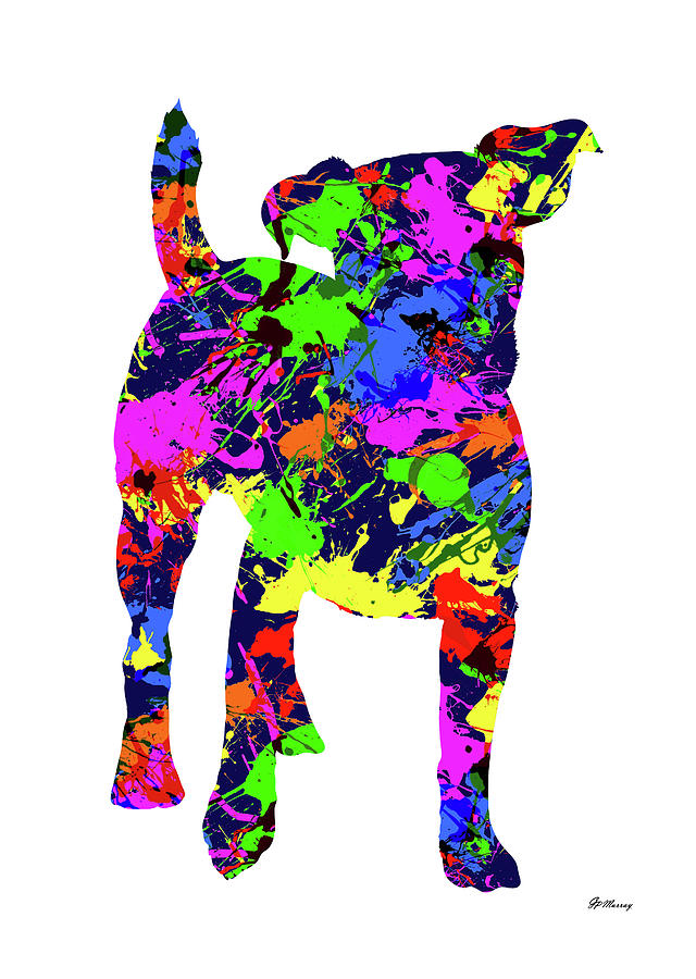 Jack Russel Terrier Paint Splatter Digital Art by Gregory Murray