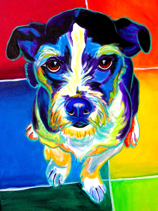 Dog Painting - Jack Russell - Pistol Pete by Dawg Painter