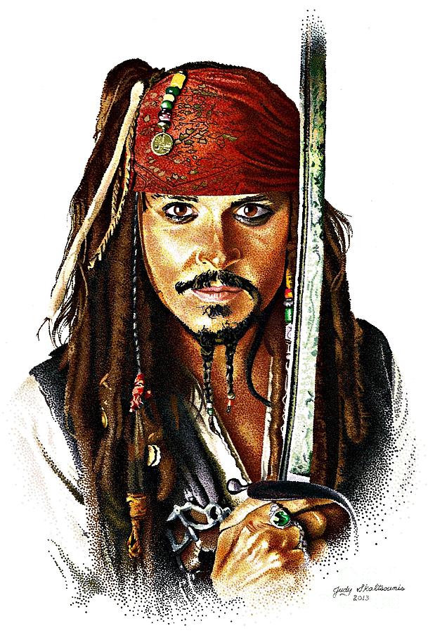 Jack Sparrow Drawing By Judy Skaltsounis Fine Art America