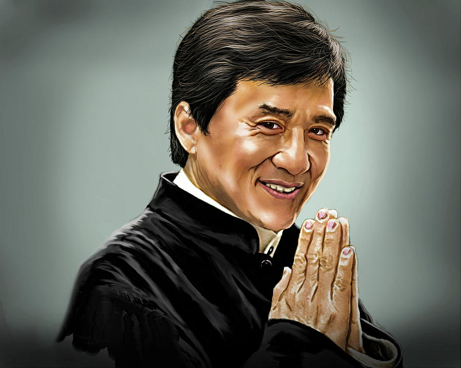 Jackie Chan Digital Drawing Painting by Femchi Art