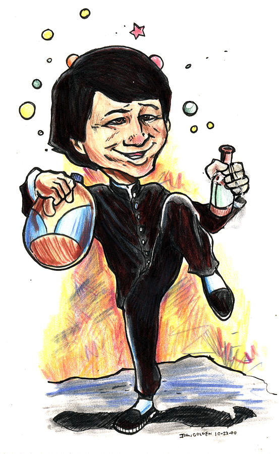 Jackie Chan Drunken Master Drawing by John Ashton Golden