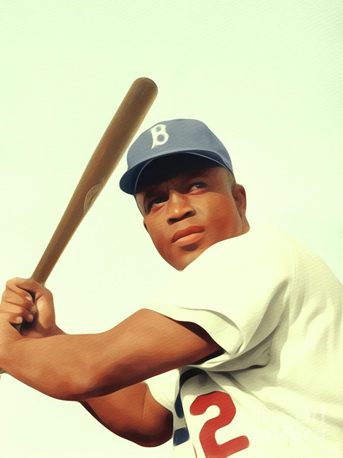 Jackie Robinson, Baseball Legend Painting