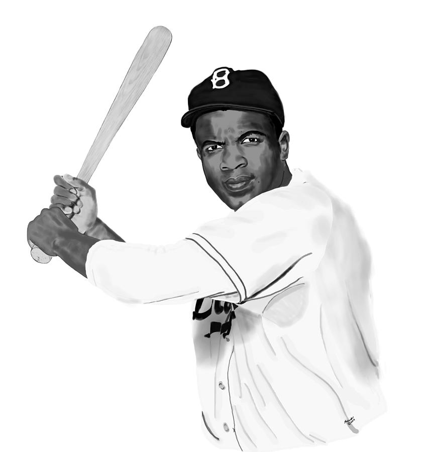 Jackie Robinson-baseball Player, Realistic Drawing/illustration for sale by  Hu55c - Foundmyself