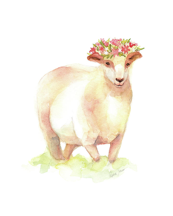 Sheep Painting - Jackie by Stephie Jones
