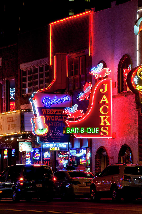 Jacks Bar-B-Que In Downtown Nashville, Tennessee Photograph By Timothy ...