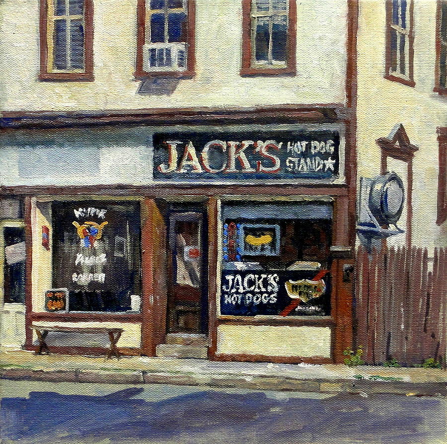 Jacks Hot Dogs North Adams Painting by Thor Wickstrom