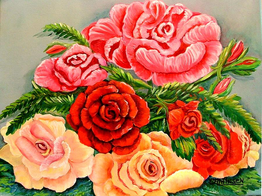 Rose Painting - Jacks Roses by Carol Allen Anfinsen