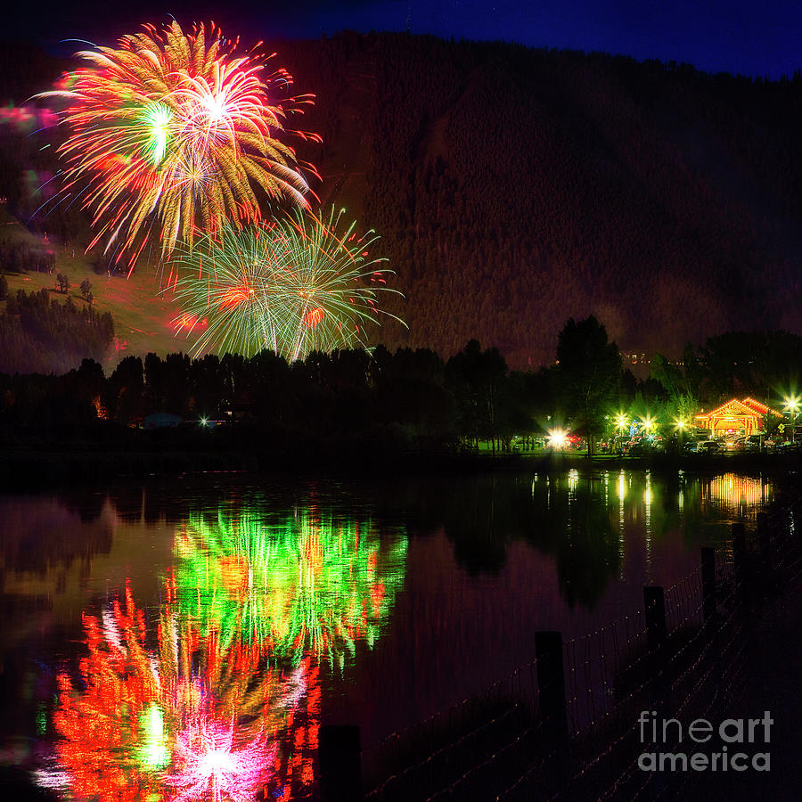 Jackson Hole Fireworks Photograph