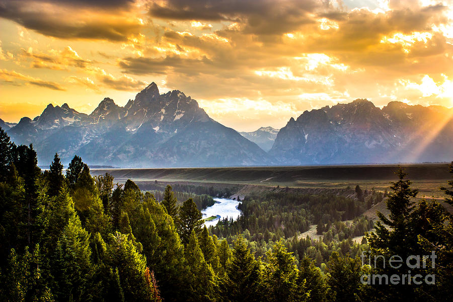 Jackson Hole Valley Sunset Photograph by Leslie Wells